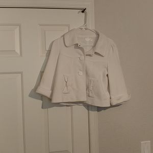 White smocked jacket
